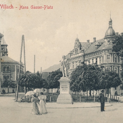 AK aus Villach Hans Gasser Platz Kärnten Ansichtskarte (16057)