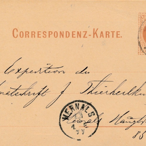 2 Kreuzer Ganzsachen - Karte aus Wien (16267)