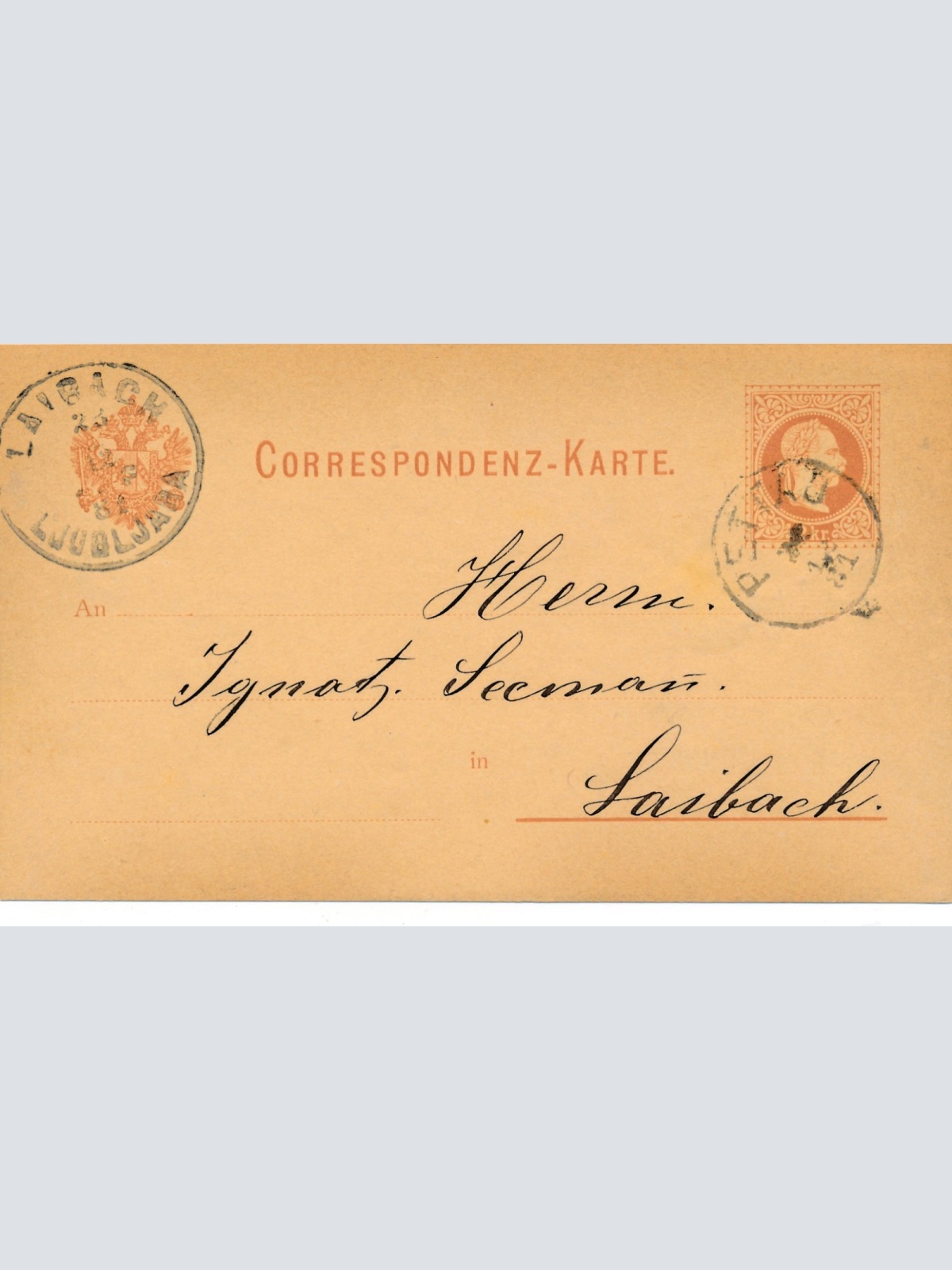 2 Kreuzer Ganzsachen - Karte aus Pettau (16266)