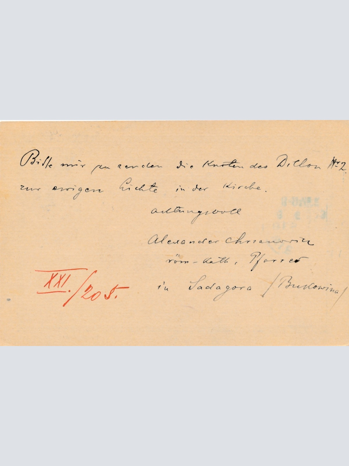 5 Heller Ganzsachen - Karte aus Sadagora (16288)