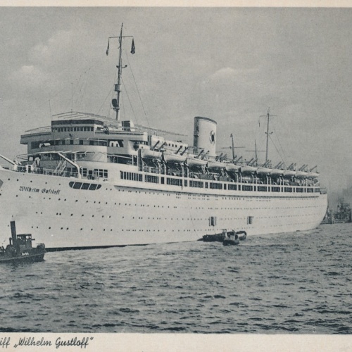 AK vom K.D.F Schiff Wilhelm Gustoff Ansichtskarte (16248)
