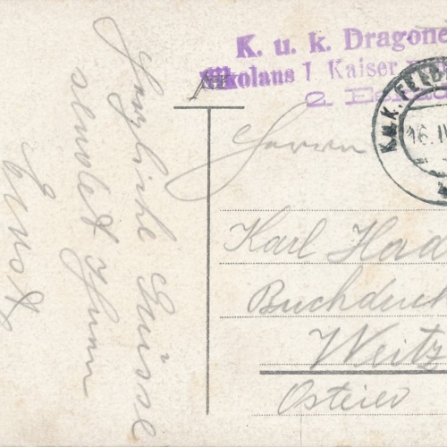 KuK Dragonerregiment Nikolans 1 Kaiser Russland Ansichtskarte (16156)