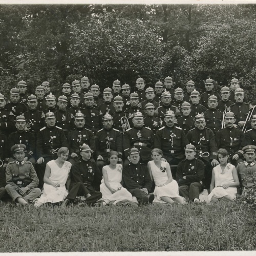 AK Mannschaftsfoto der Militärmusik Ansichtskarte (15736)