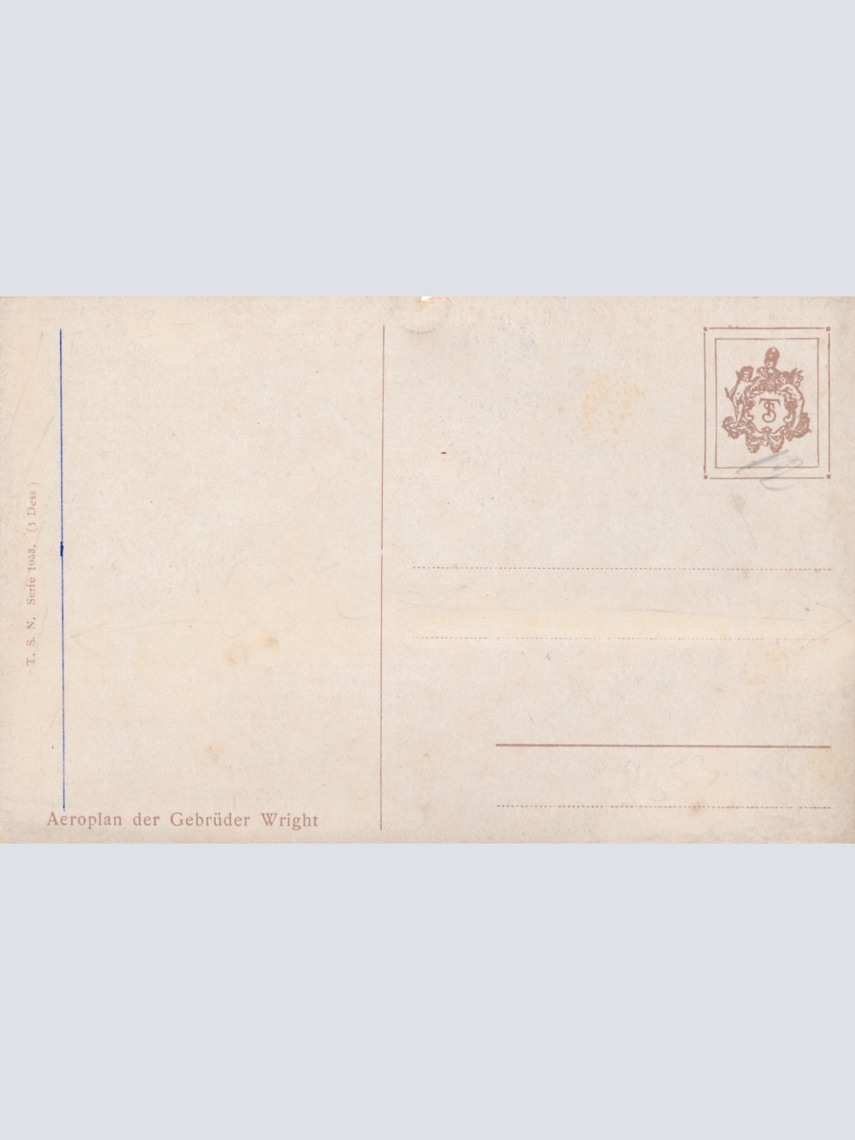 Motiv - Karte Aeroplan der Gebrüder Wright mit Flugzeug Ansichtskarte (15953)