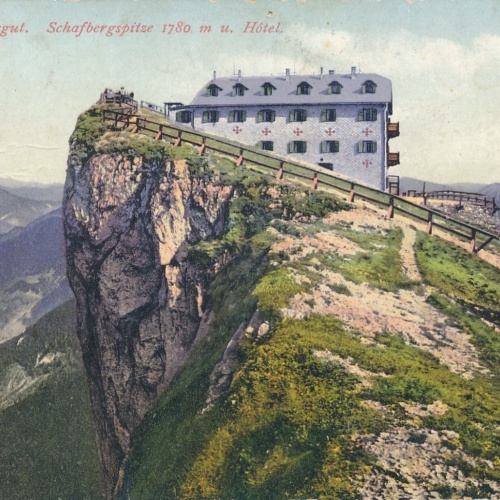 AK von der Schafbergspitze und Hotel Oberösterreich Ansichtskarte (15694)
