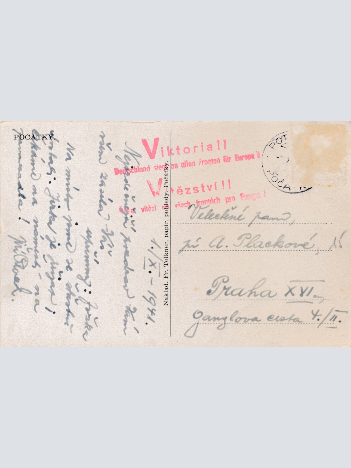 AK aus Pocatky Tschechoslowakei Ansichtskarte (15455)