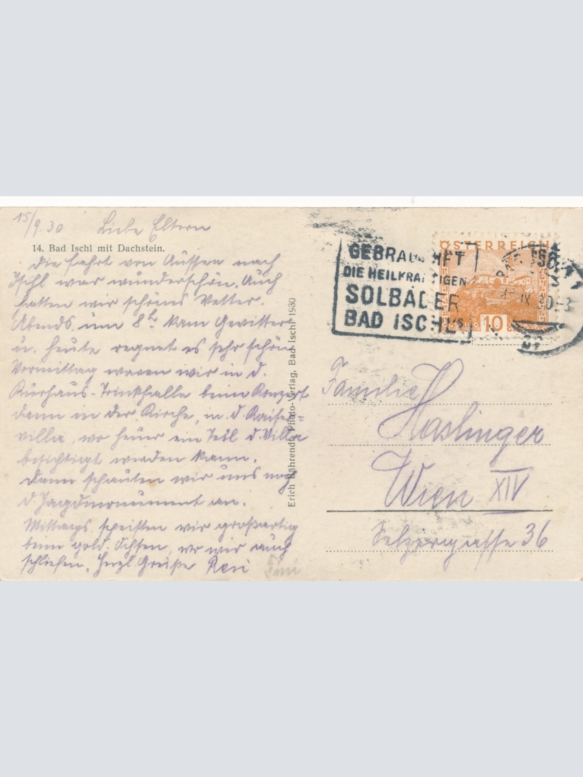 AK aus Bad Ischl mit Dachstein OÖ Ansichtskarte (15640)