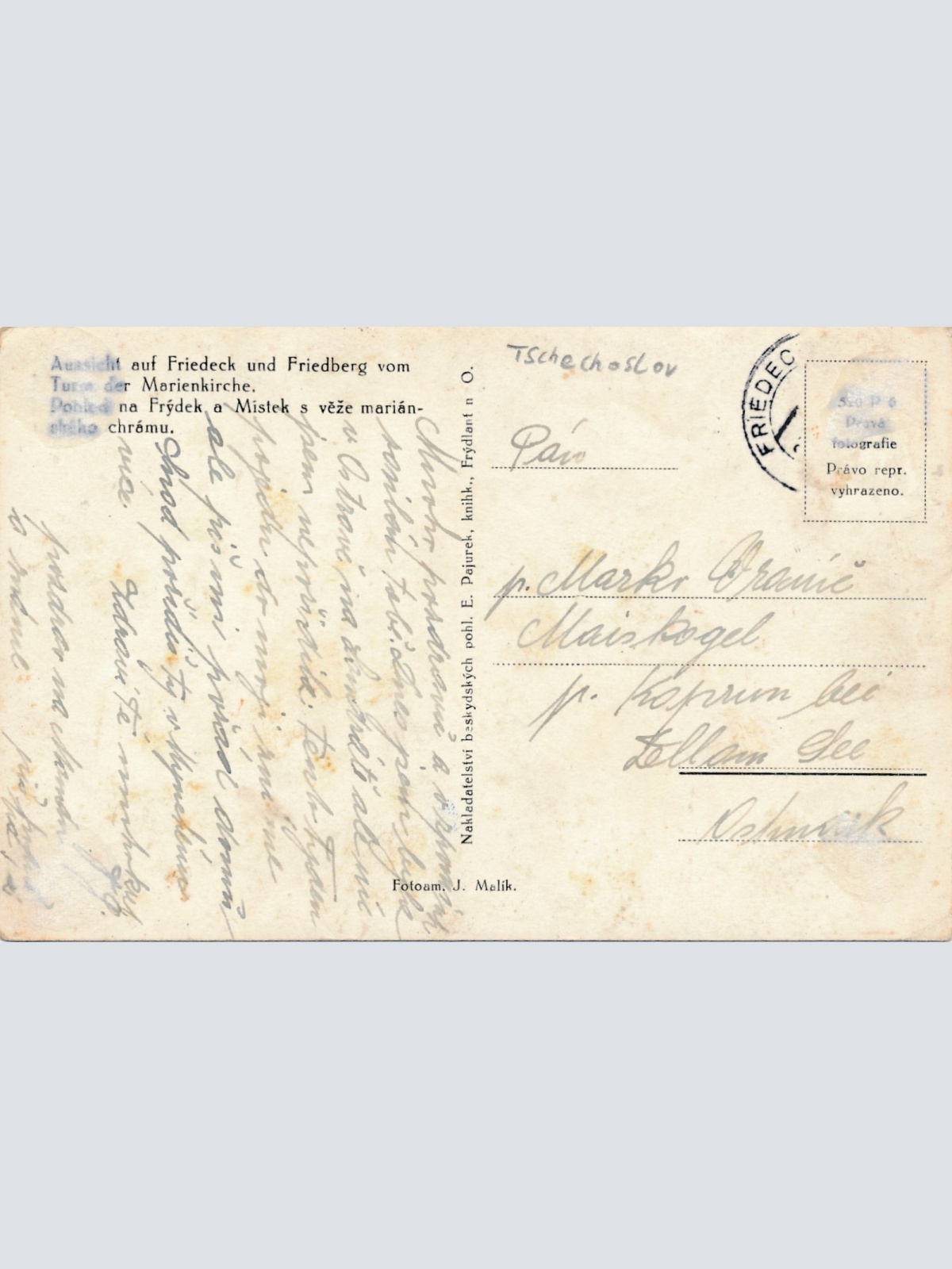AK aus Friedeck und Friedberg Tschechoslowakei Ansichtskarte (15298)