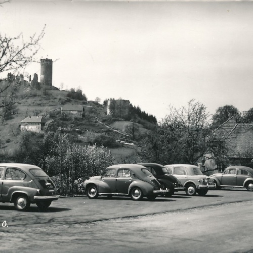 AK aus Waxenberg mit Oldtimer Oberösterreich Ansichtskarte (15317)