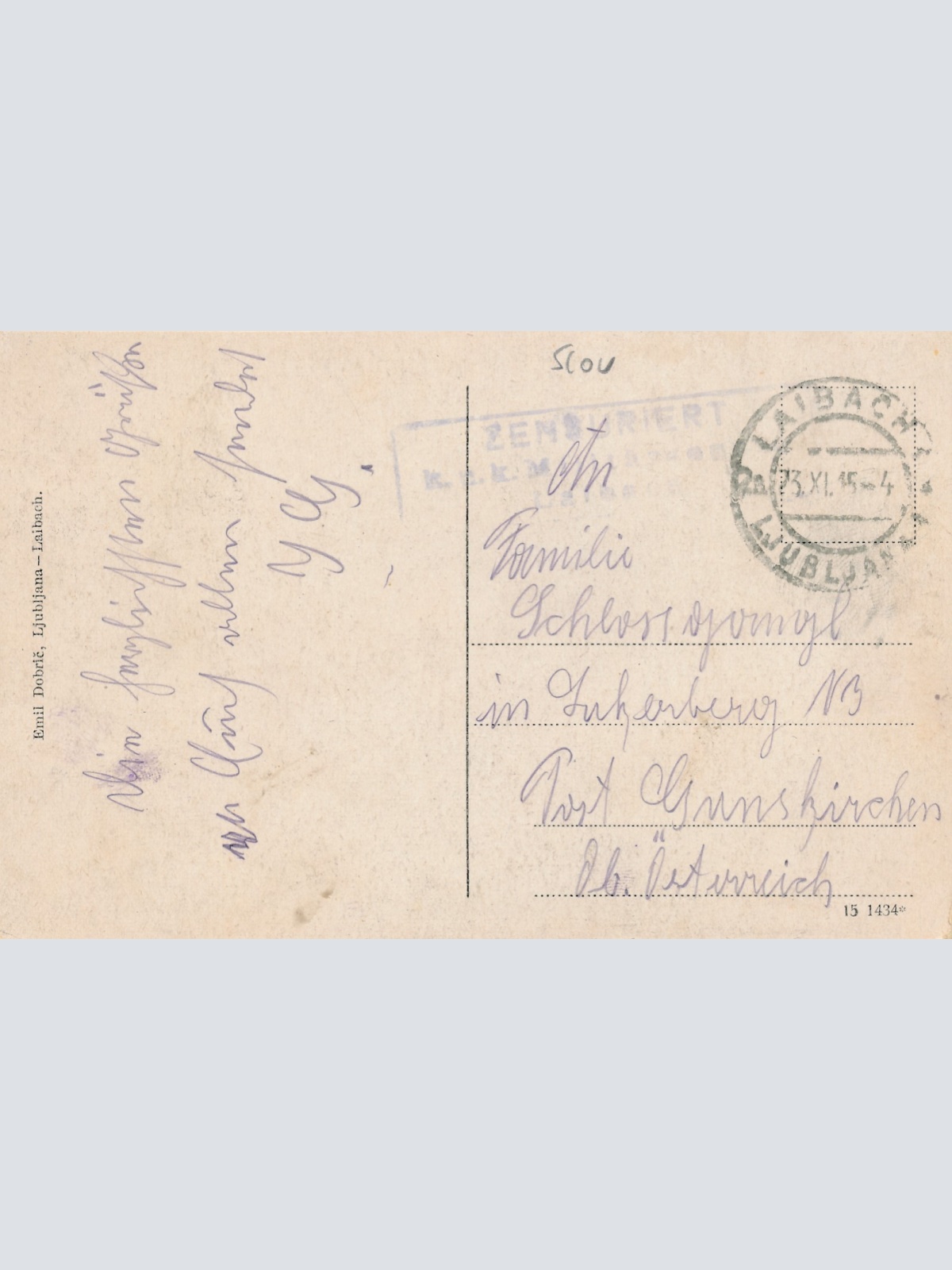 AK aus Ljubljana - Laibach Slowenien Ansichtskarte (15297)