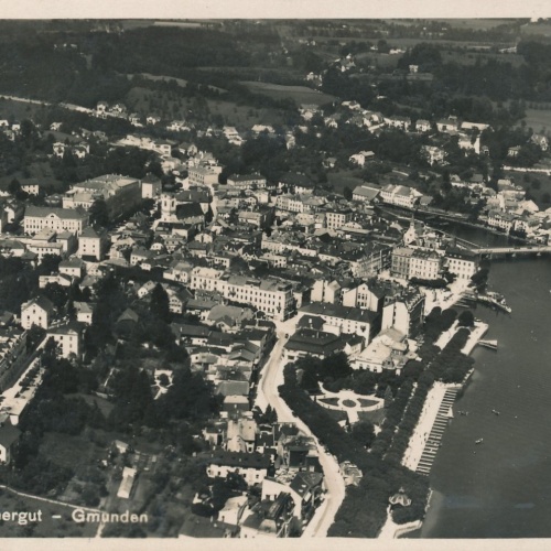 AK aus Gmuden Fliegeraufnahme Oberösterreich Ansichtskarte (15668)