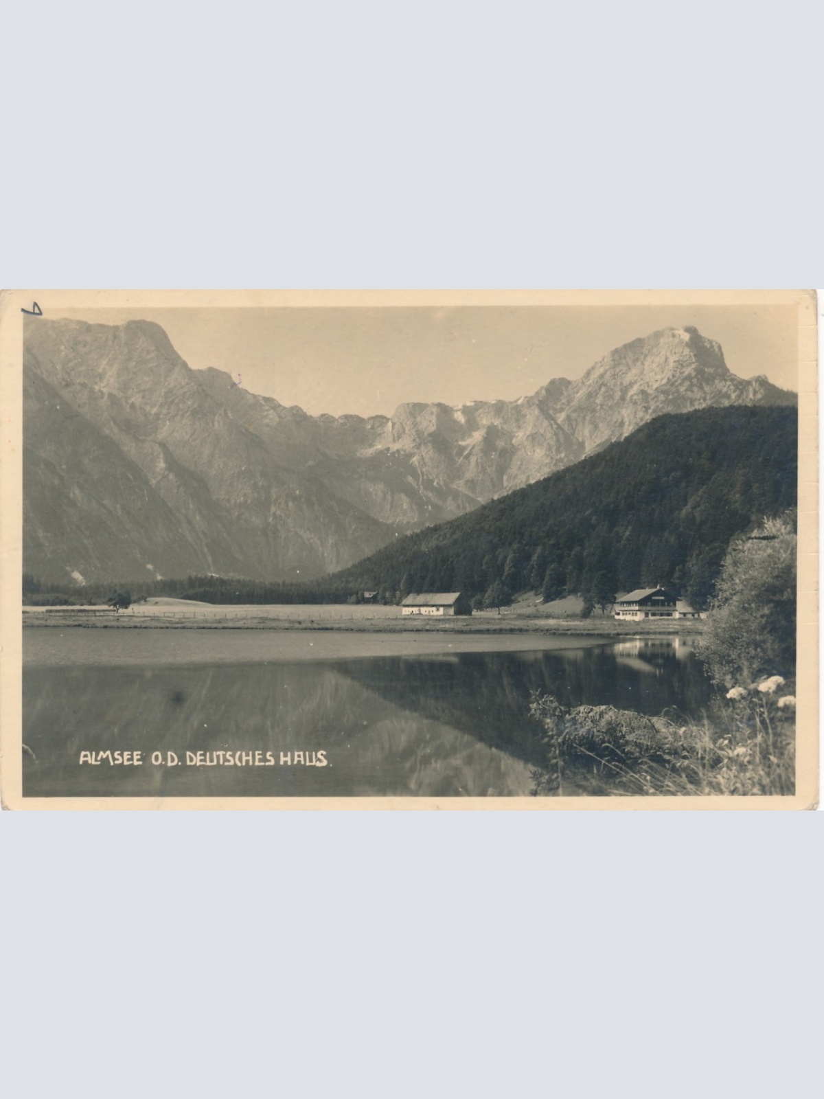 AK vom Almsee Deutsches Haus Oberösterreich Ansichtskarte (15468)