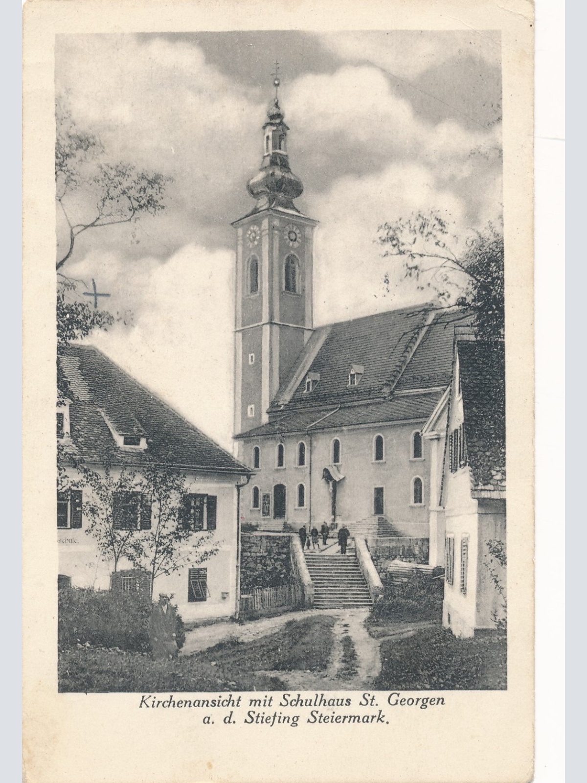 AK aus St. Georgen an der Stiefing mit Schulhau Steiermark Ansichtskarte (15355)