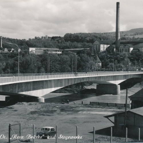 AK aus Steyr mit Neue Brücke Oberösterreich Ansichtskarte (15394)