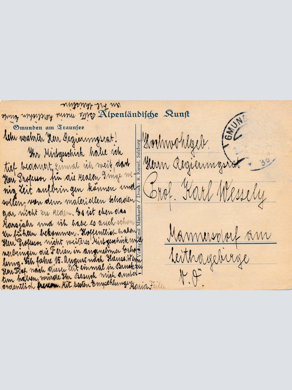 AK aus Gmunden am Traunsee OÖ Ansichtskarte (15615)