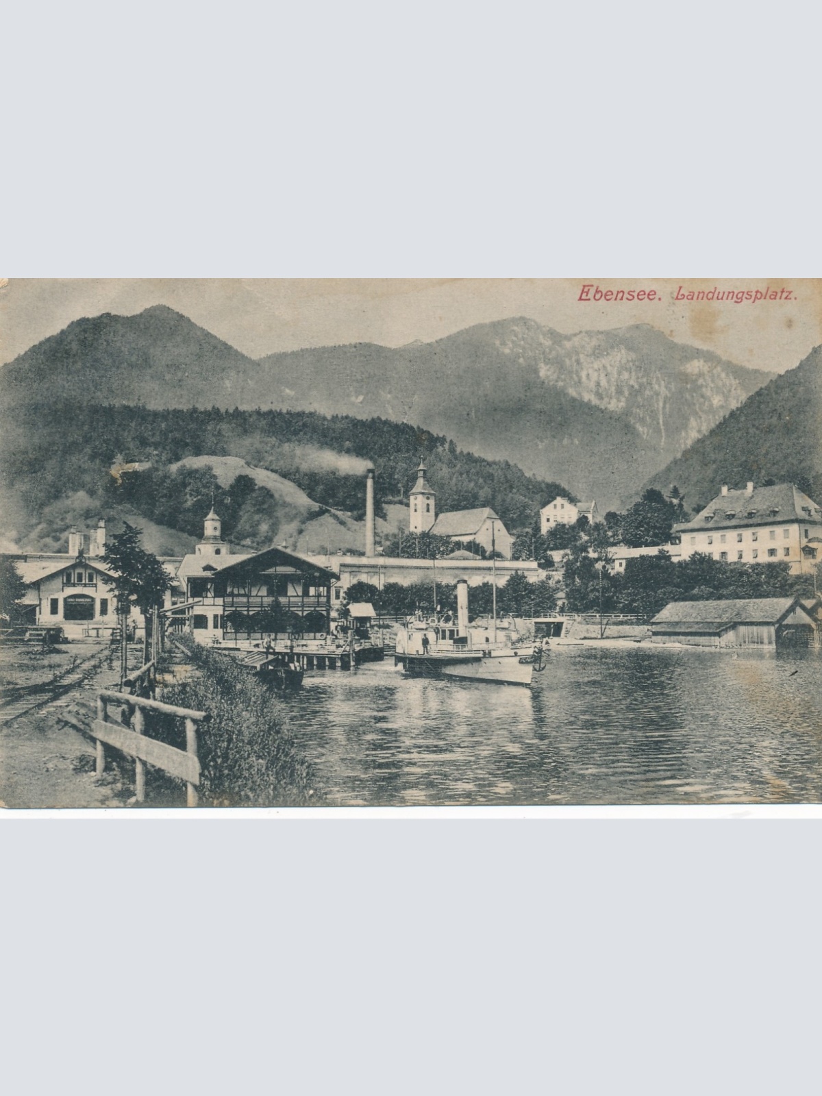 AK aus Ebensee Landungsplatz OÖ Ansichtskarte (15621)