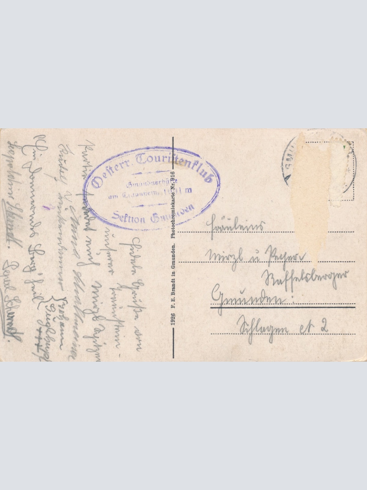 AK aus Gmunden Gmundnerhütte OÖ Ansichtskarte (15622)