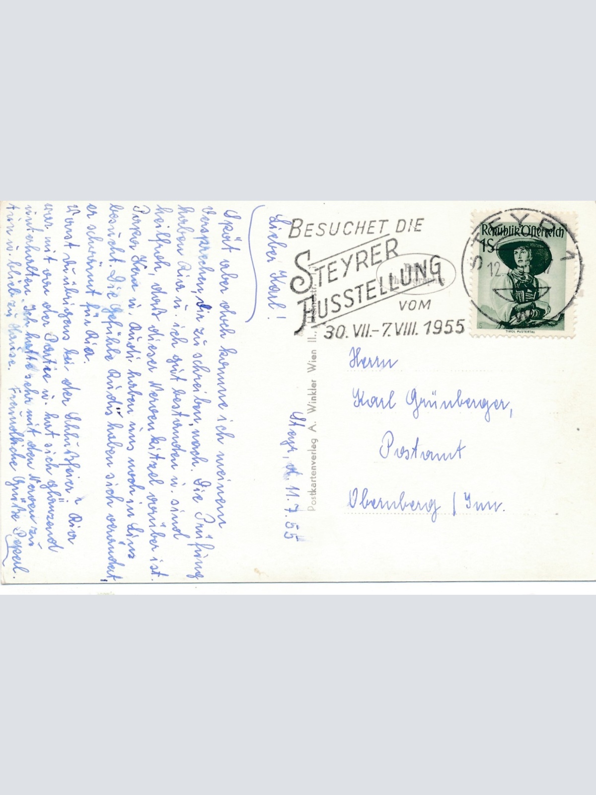 AK aus Steyr Oberösterreich Ansichtskarte (15508)