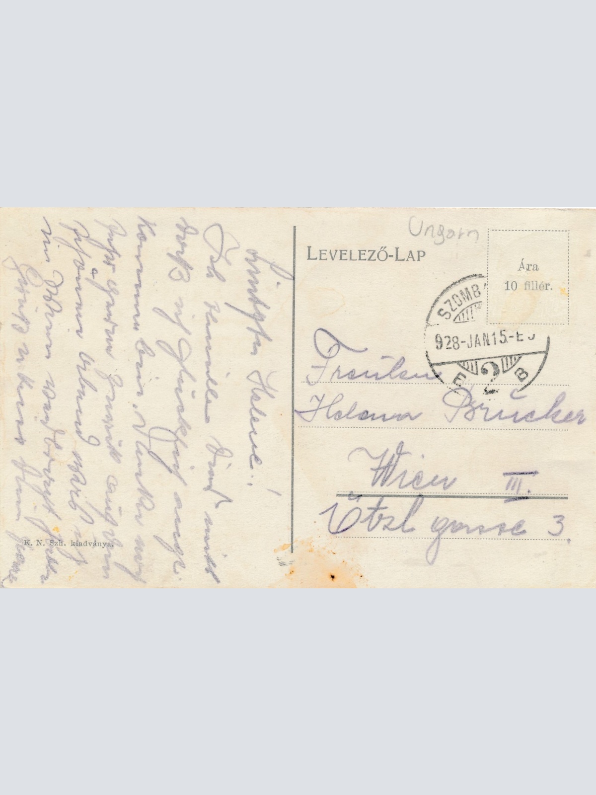 AK aus Szombathely Szell Kalman-utca Ungarn Ansichtskarte (15175)