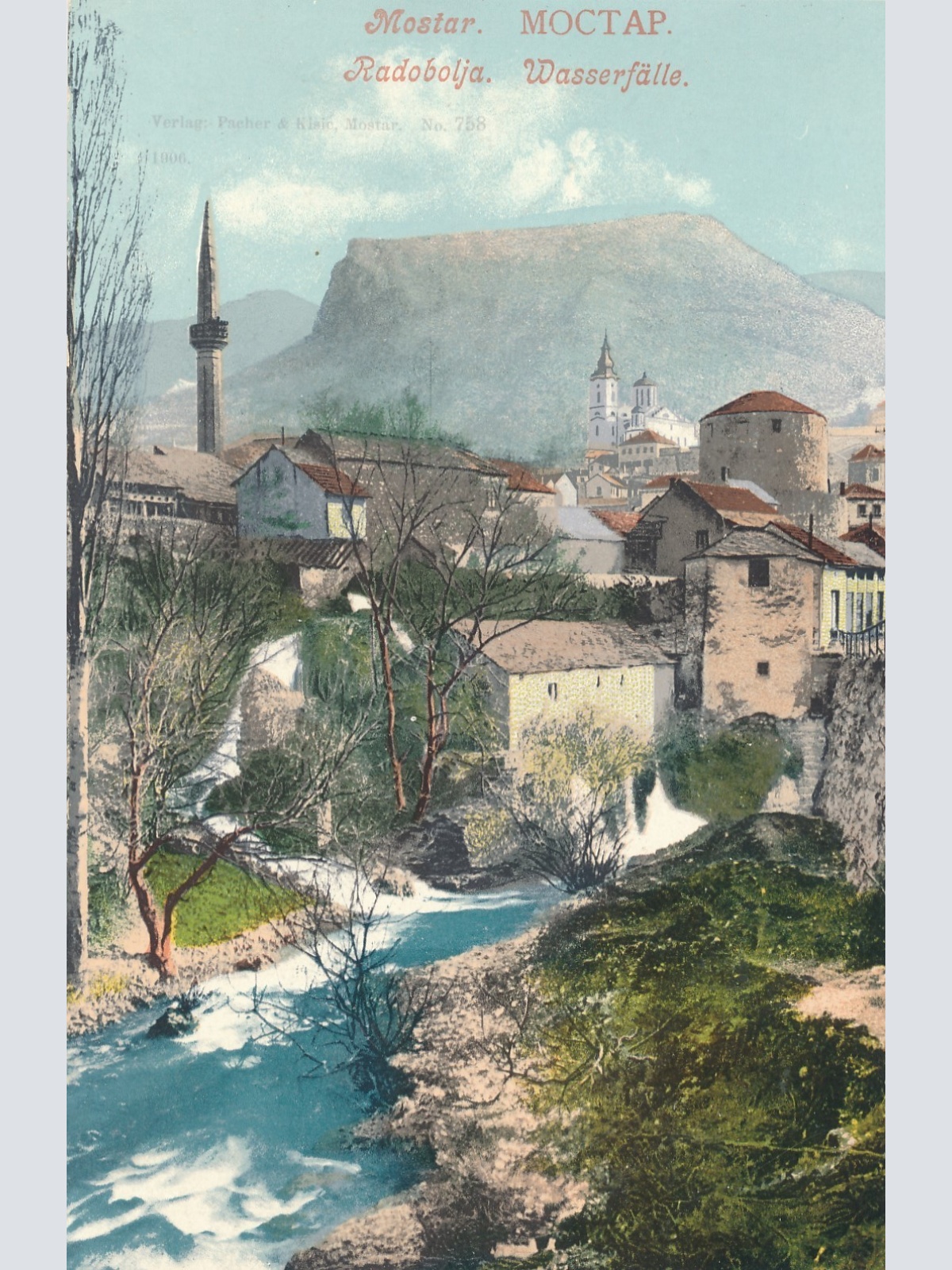 AK aus Mostar Radoboja Wasserfälle Bosnien - Herzegowina Ansichtskarte (15178)