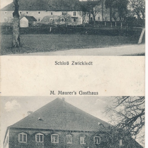 AK vom Schloß Zwickledt M. Maurers Gasthaus Oberösterreich Ansichtskarte (16232)