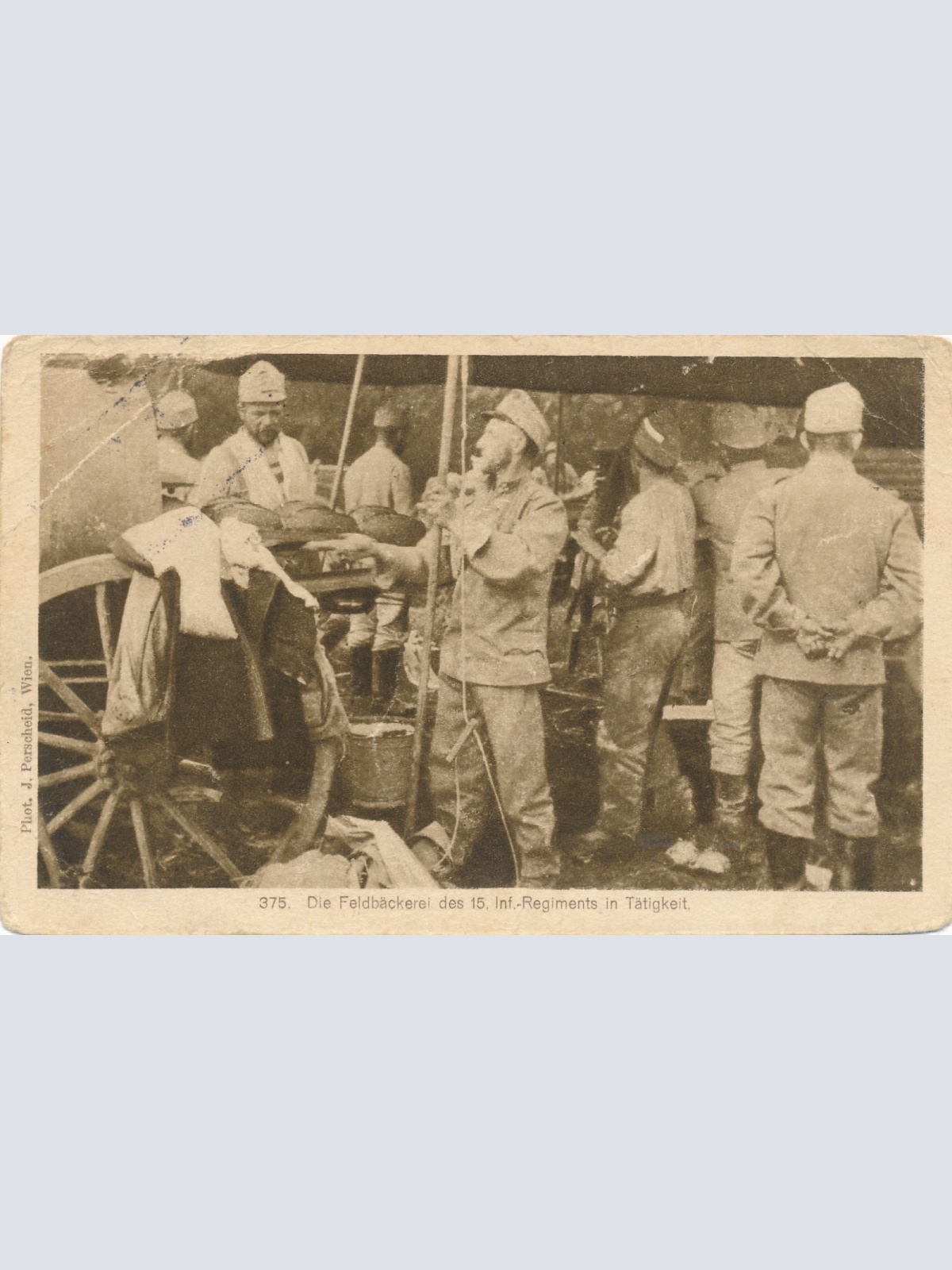 Feldpostkarte Fuhrwerkreserve Die Feldbäckerei (16342)