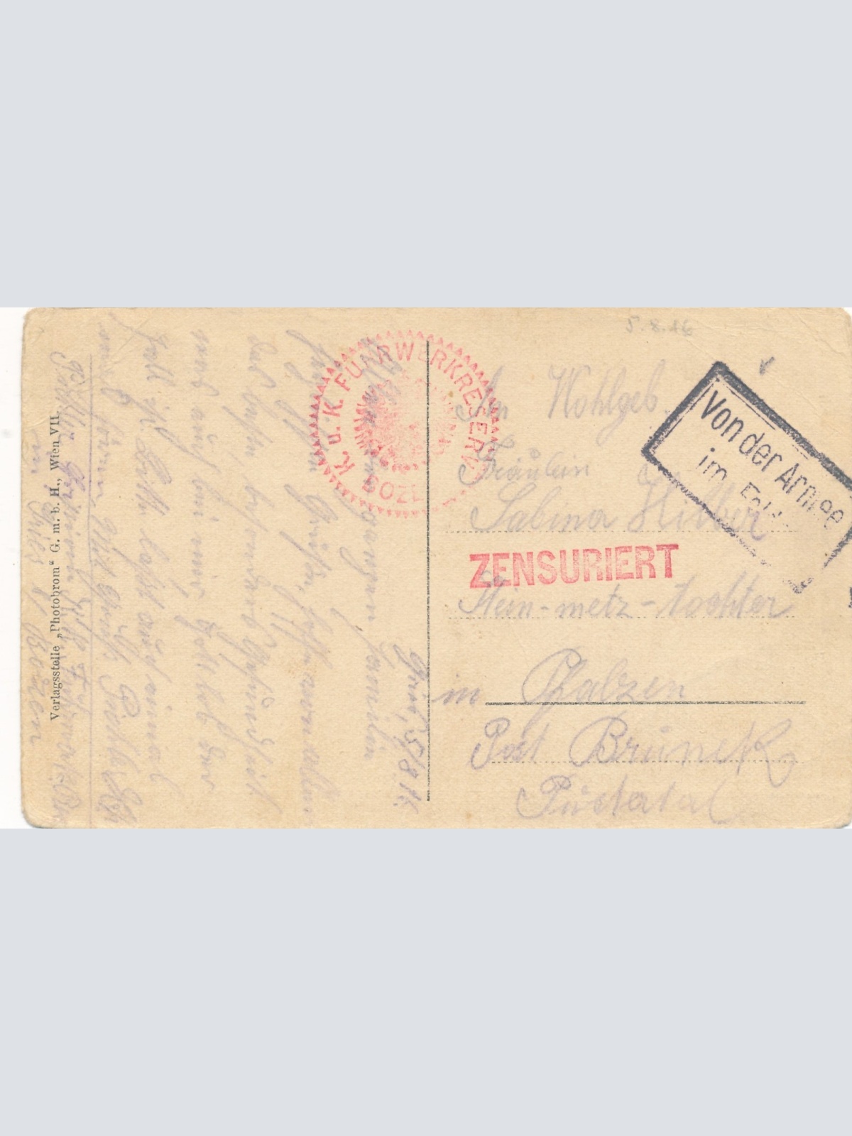 Feldpostkarte Fuhrwerkreserve Die Feldbäckerei (16342)