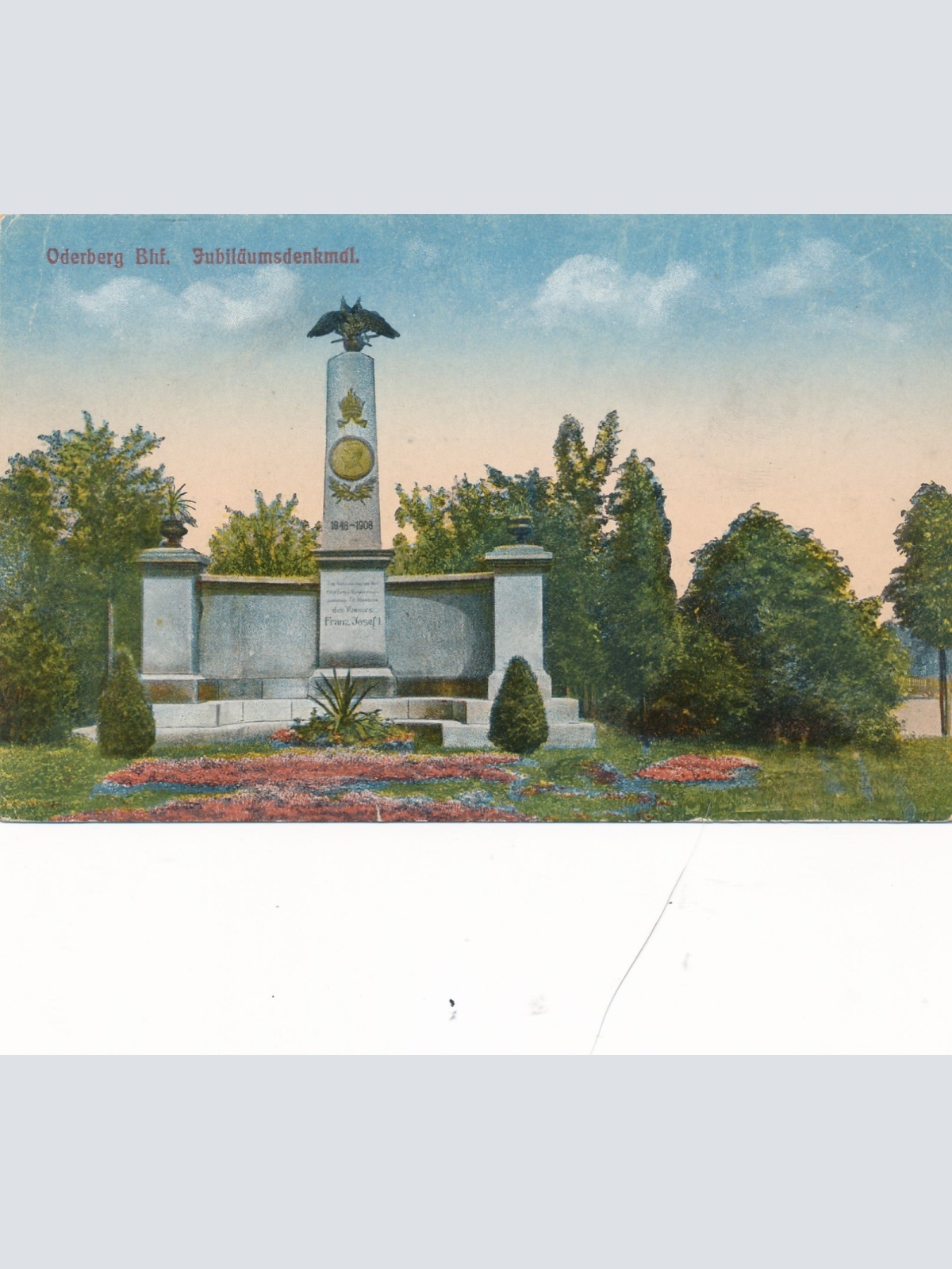 AK aus Oderberg BHF Jubiläumsdenkmal Brandenburg Ansichtskarte (16371)