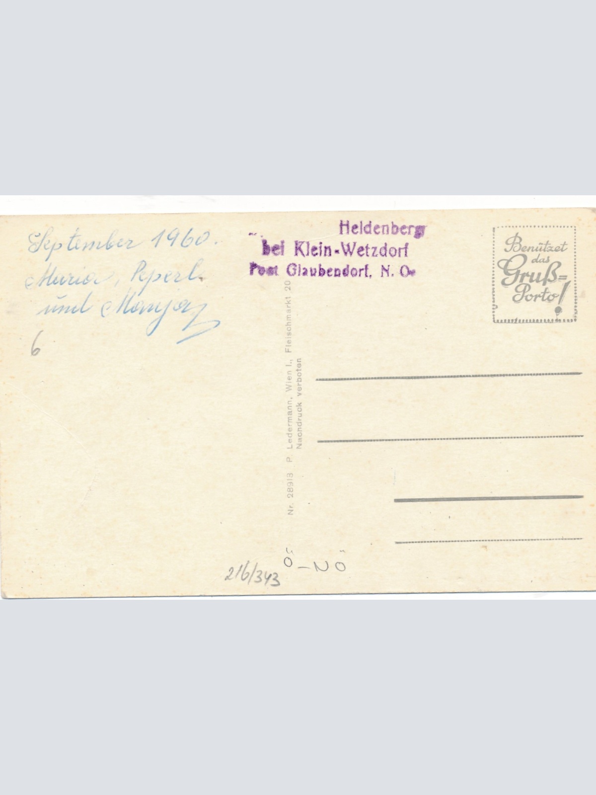 AK aus Heldenberg bei klein Wetzdorf Niederösterreich Ansichtskarte (16378)