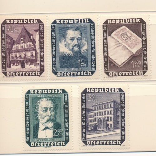 Wiederaufbau Evangelische Schule 1953 ANK 998 - 1002 postfrisch (16446)