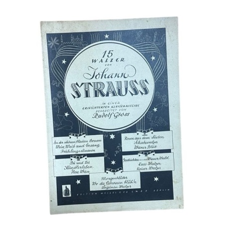 15 Walzer von Johann Strauss, in einer erleichterten Klavierausgabe. [Heft 1-5,