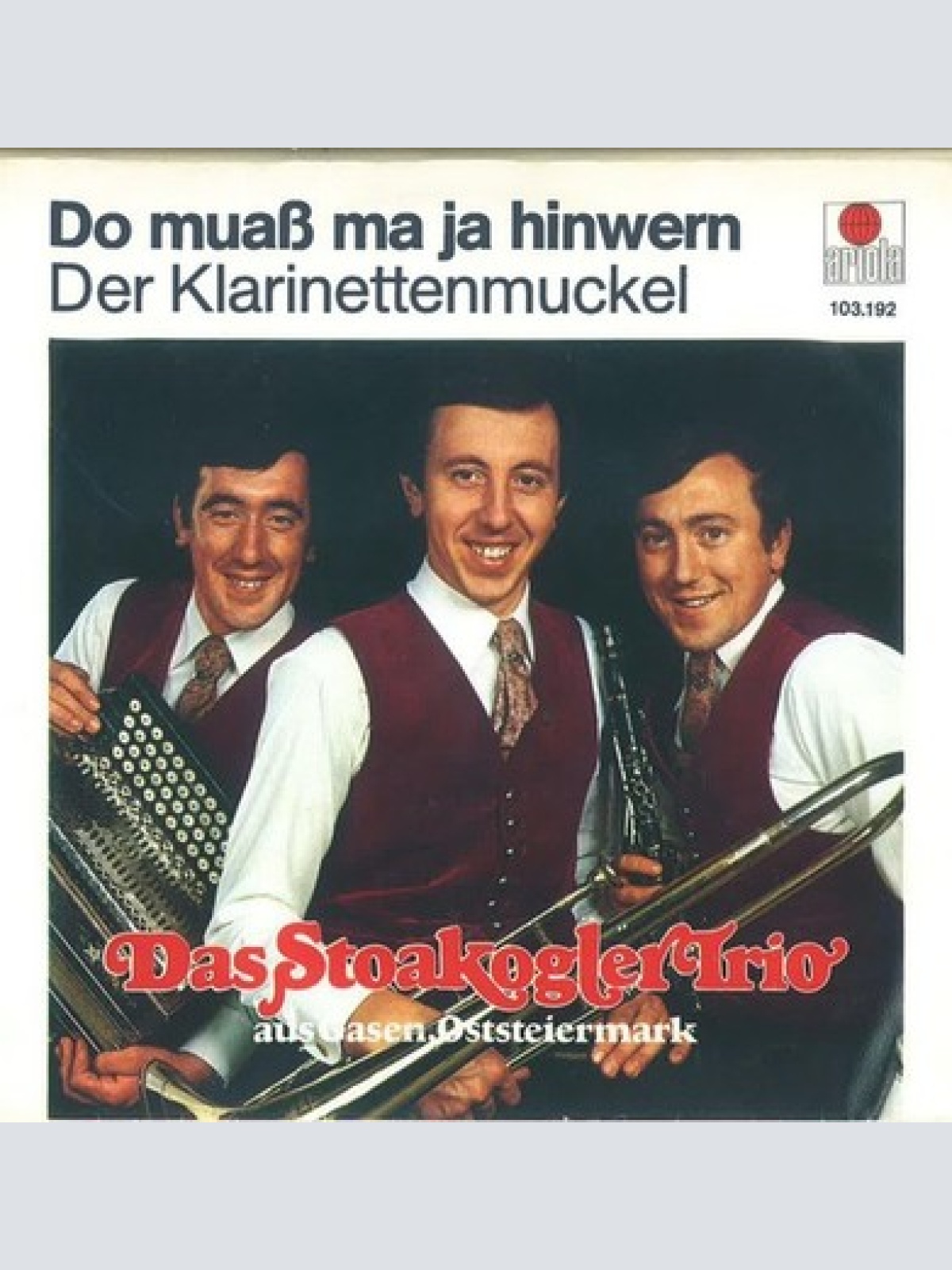 7", Single Das Stoakogler Trio* - Do Muaß Ma Ja Hinwern