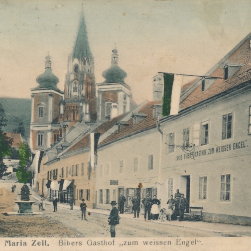 AK gruss aus Maria Zell Bibers Gasthof zum Weissen Engel Ansichtskarte (16494)