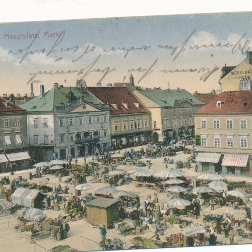 AK aus Wr. Neustadt Hauptplatz Niederösterreich Ansichtskarte (16645)