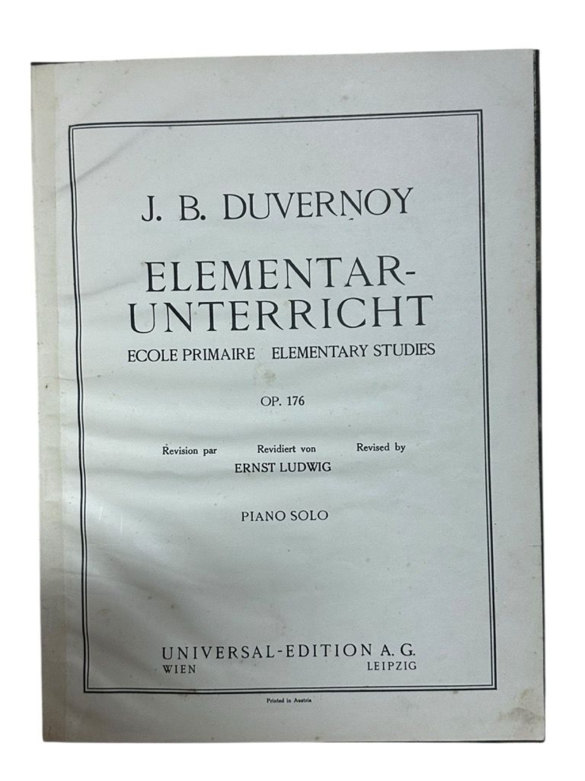 Verlag Universal Edition ELEMENTARUNTERRICHT OP 176 - arrangiert für Klavier [No