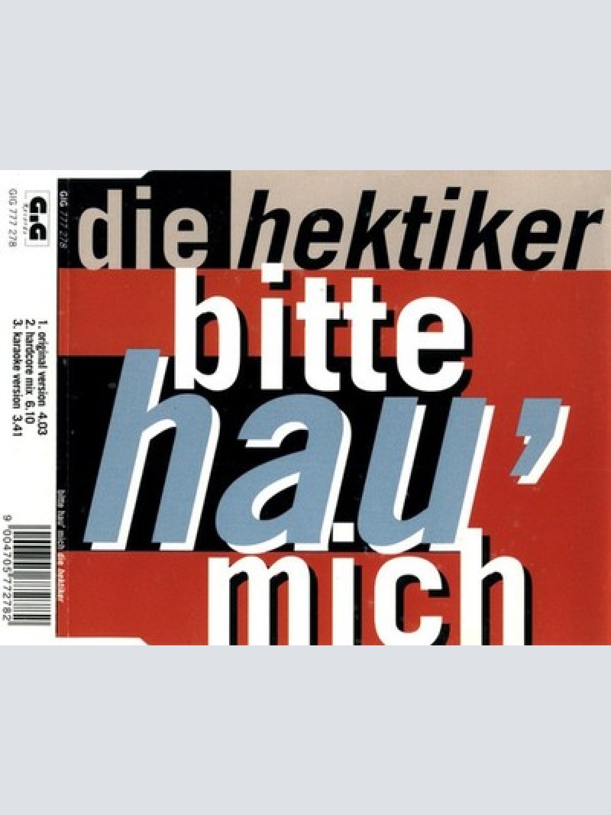 CD, Maxi Die Hektiker - Bitte Hau' Mich