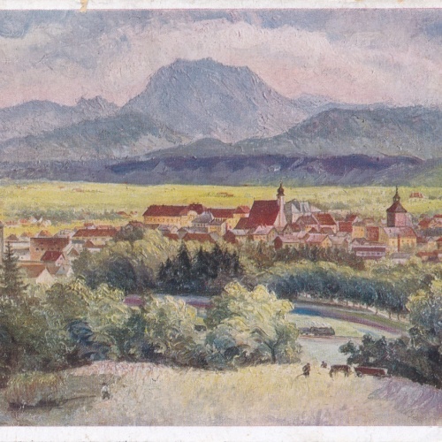 Künstler AK aus Vöcklabruck von Otto Lux Oberösterreich Ansichtskarte (16666)