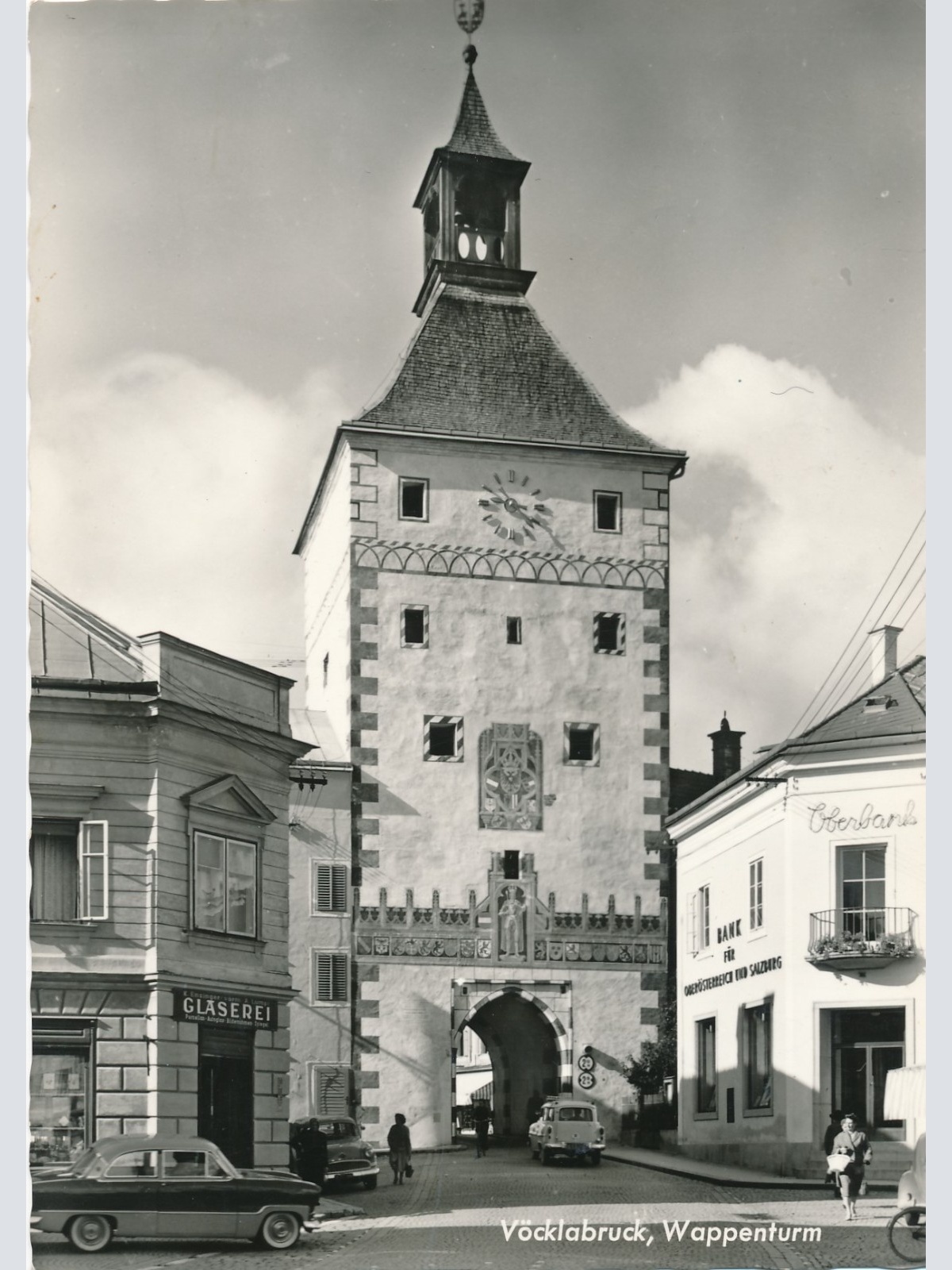 AK aus Vöcklabruck Wappenturm Oberösterreich Ansichtskarte (16677)