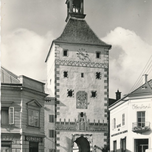 AK aus Vöcklabruck Wappenturm Oberösterreich Ansichtskarte (16677)