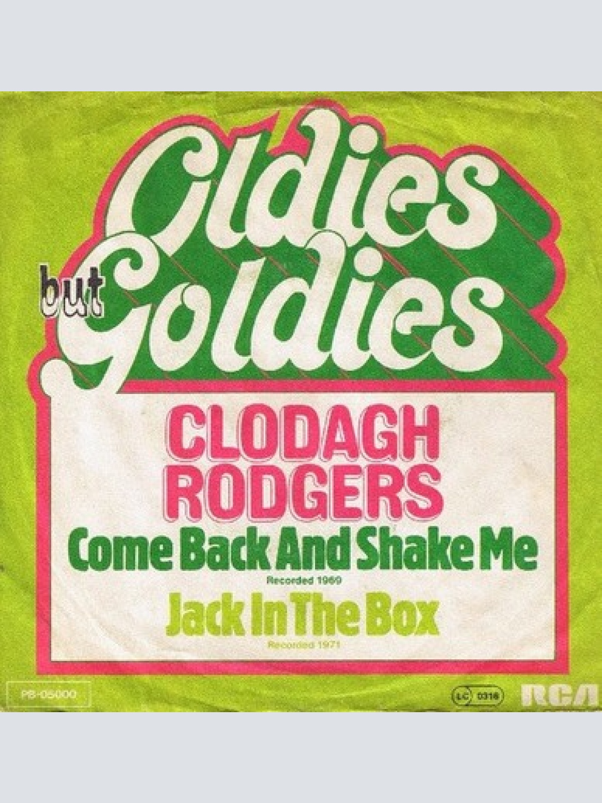 7", Single Clodagh Rodgers - Come Back And Shake Me / Jack In The Box