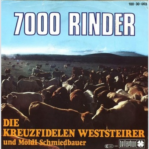 7", Single Die Kreuzfidelen Weststeirer* Und Moidl Schmiedbauer - 7000 Rinder