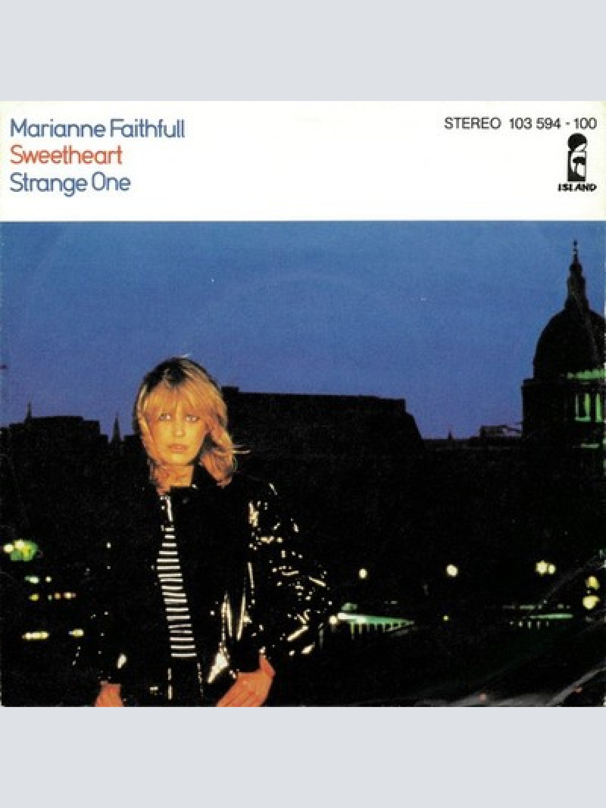 7", Single Marianne Faithfull - Sweetheart / Strange One