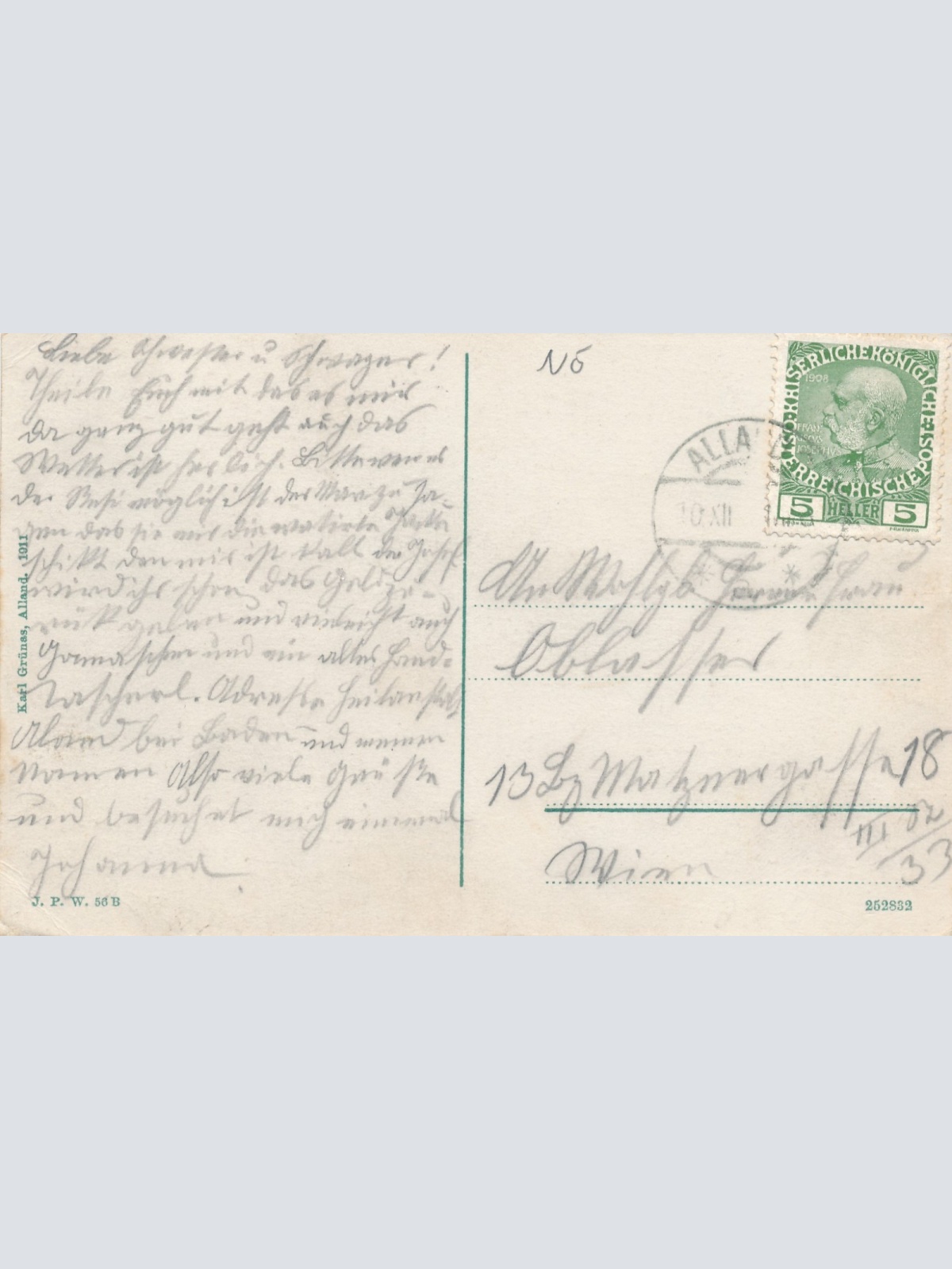 AK aus Alland Heilanstalt Niederösterreich Ansichtskarte (16557)