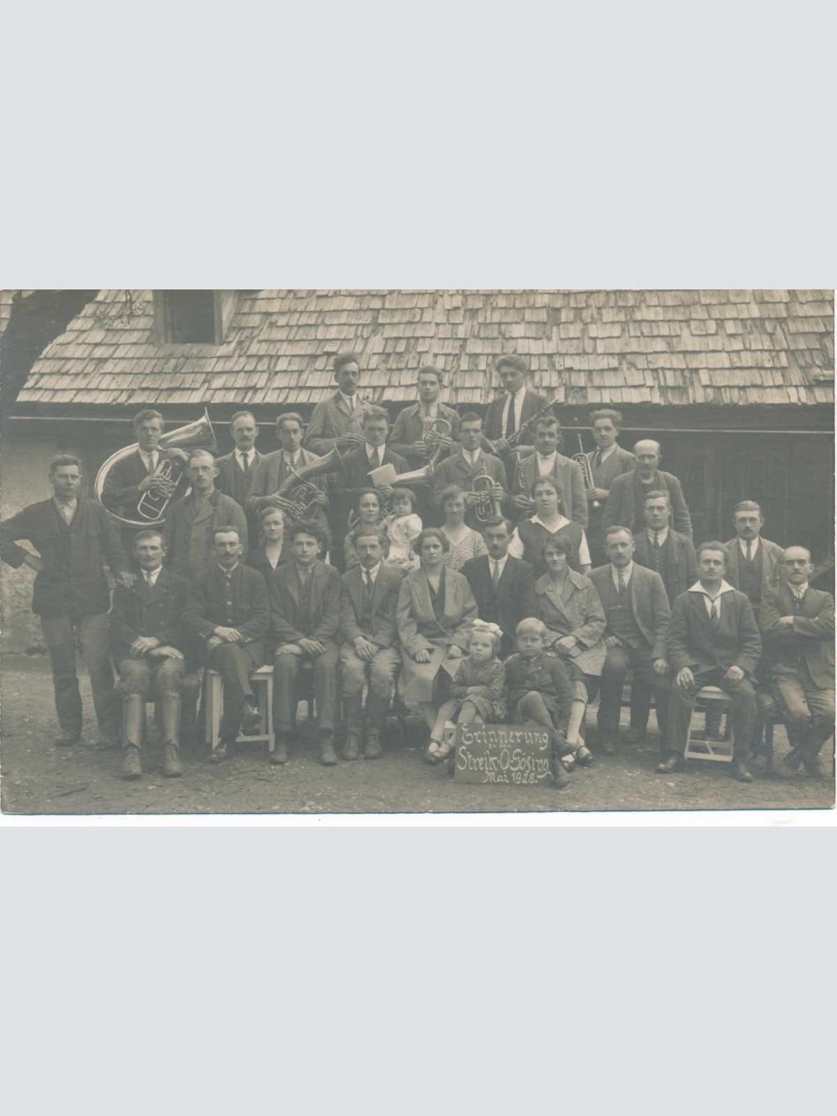 AK Annodazumals Erinnerung Streik O Gösing 1928 Ansichtskarte (16592)