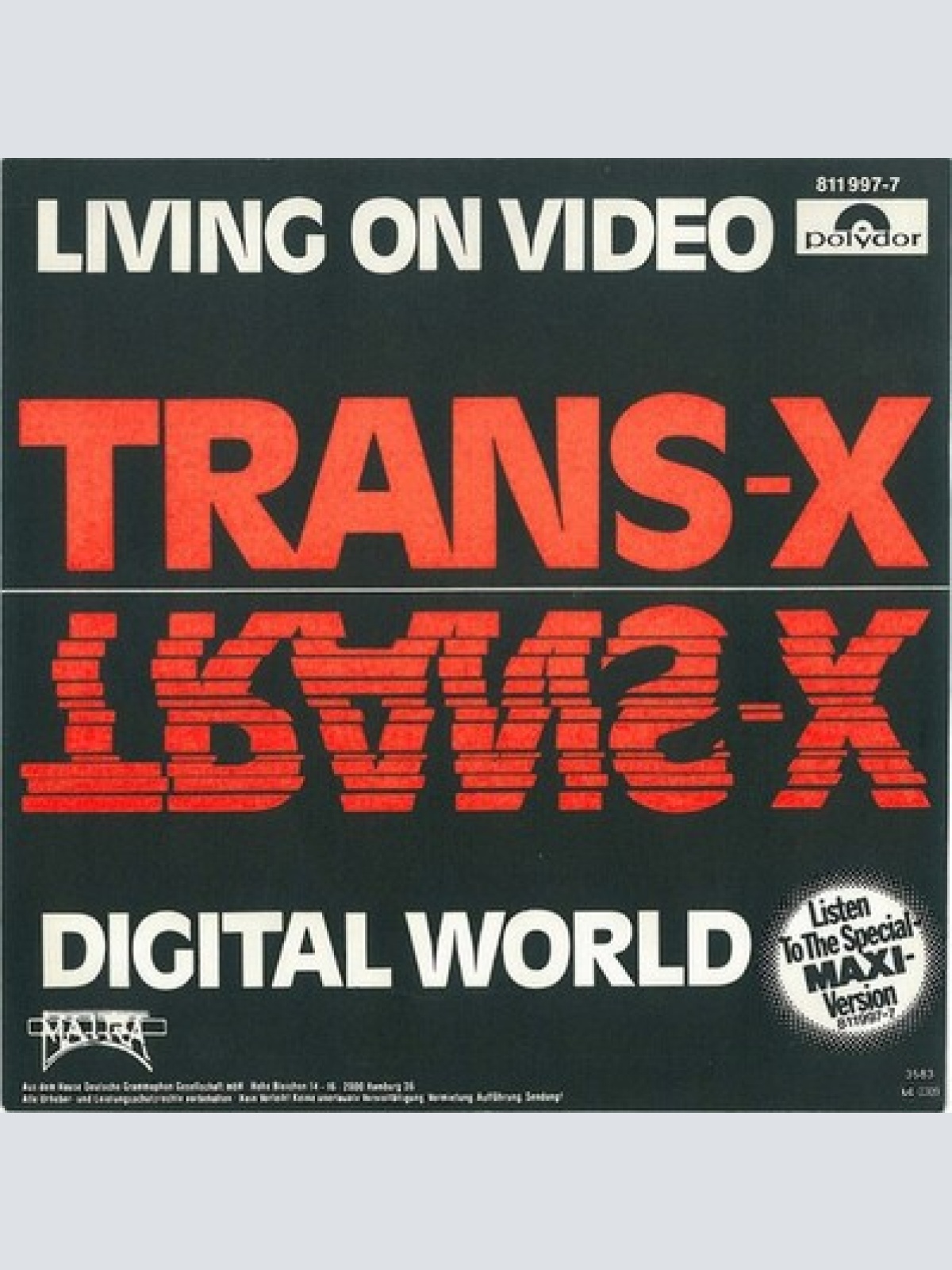 7", Single, Inj Trans-X - Living On Video / Digital World
