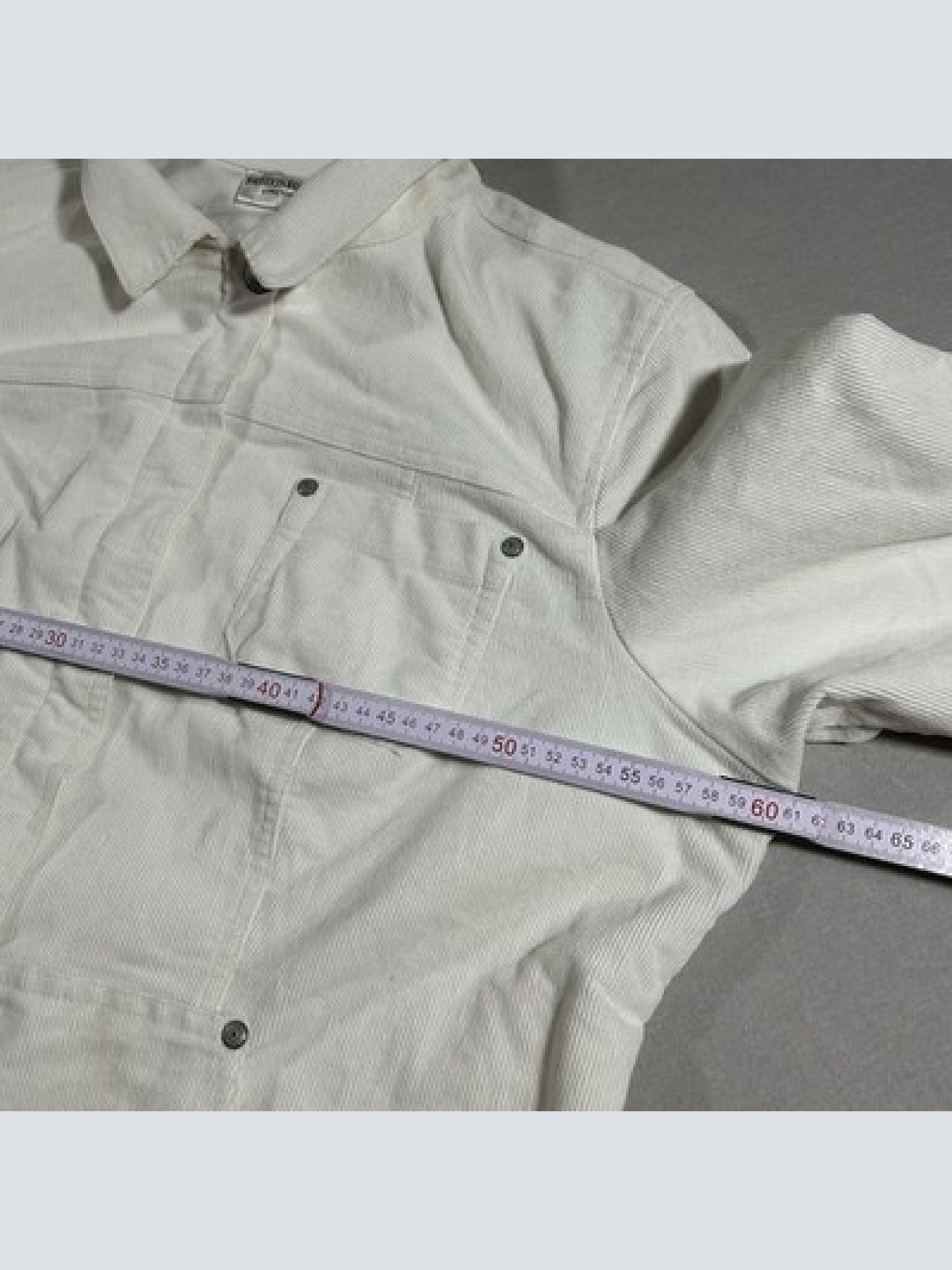 Fashion Bug Stretch Vintage Y2K Jacke Weiß Damen Größe M Maße auf Fotos Denim