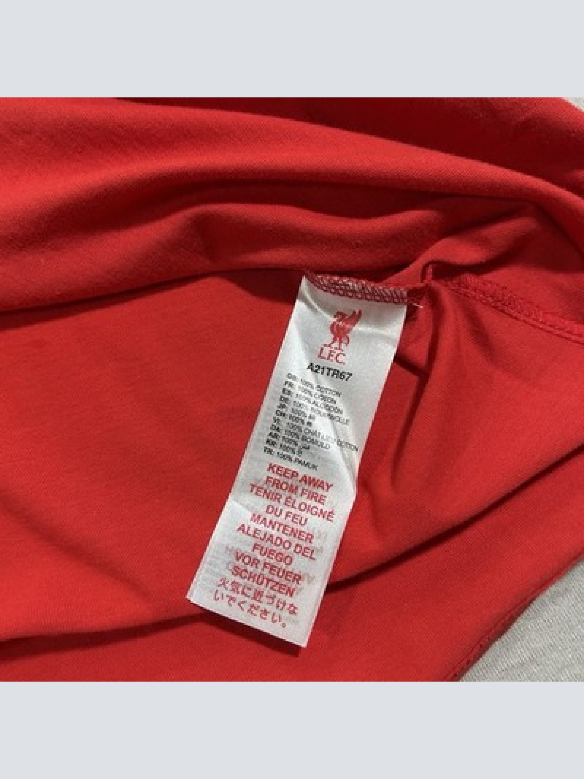 Liverpool FC Shirt Original L.F.C Merchandise Rot Herren Größe XXL Maße auf Foto