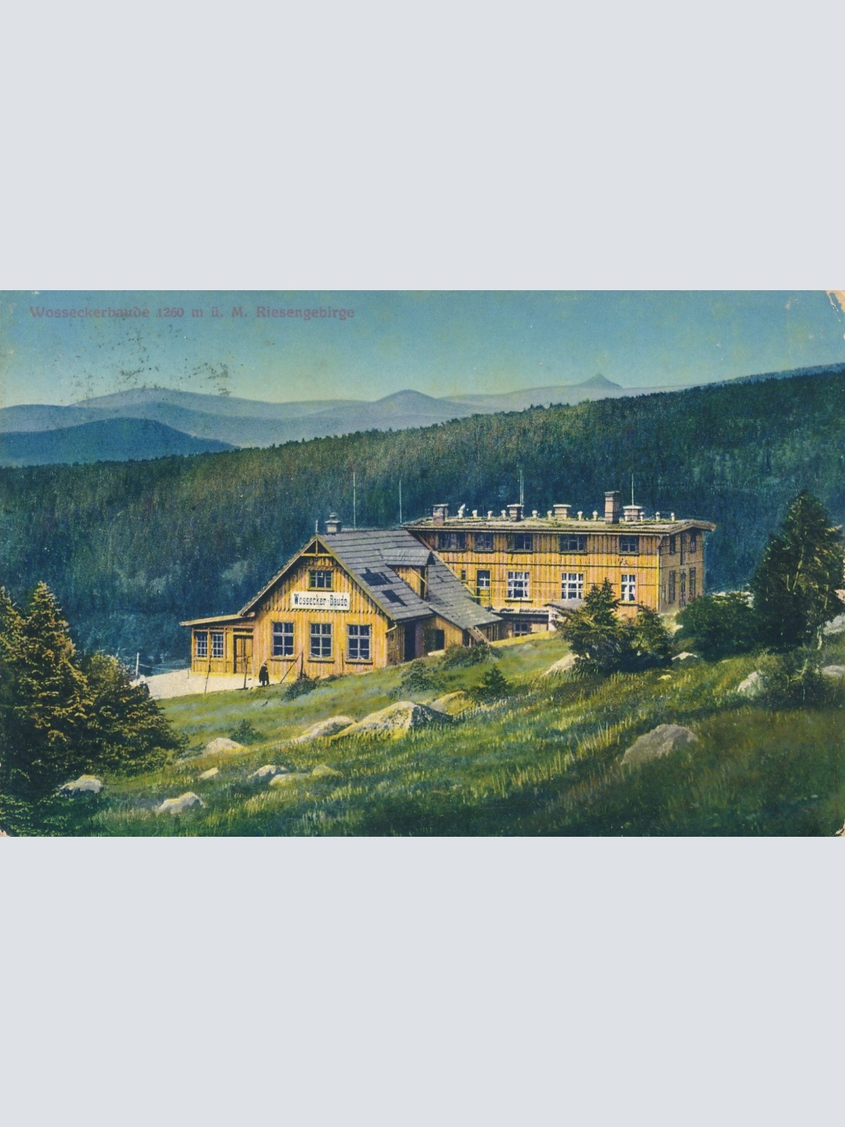 AK aus  Wosseckerbaude im Riesengebirge Tschechoslowakei Ansichtskarte (16728)