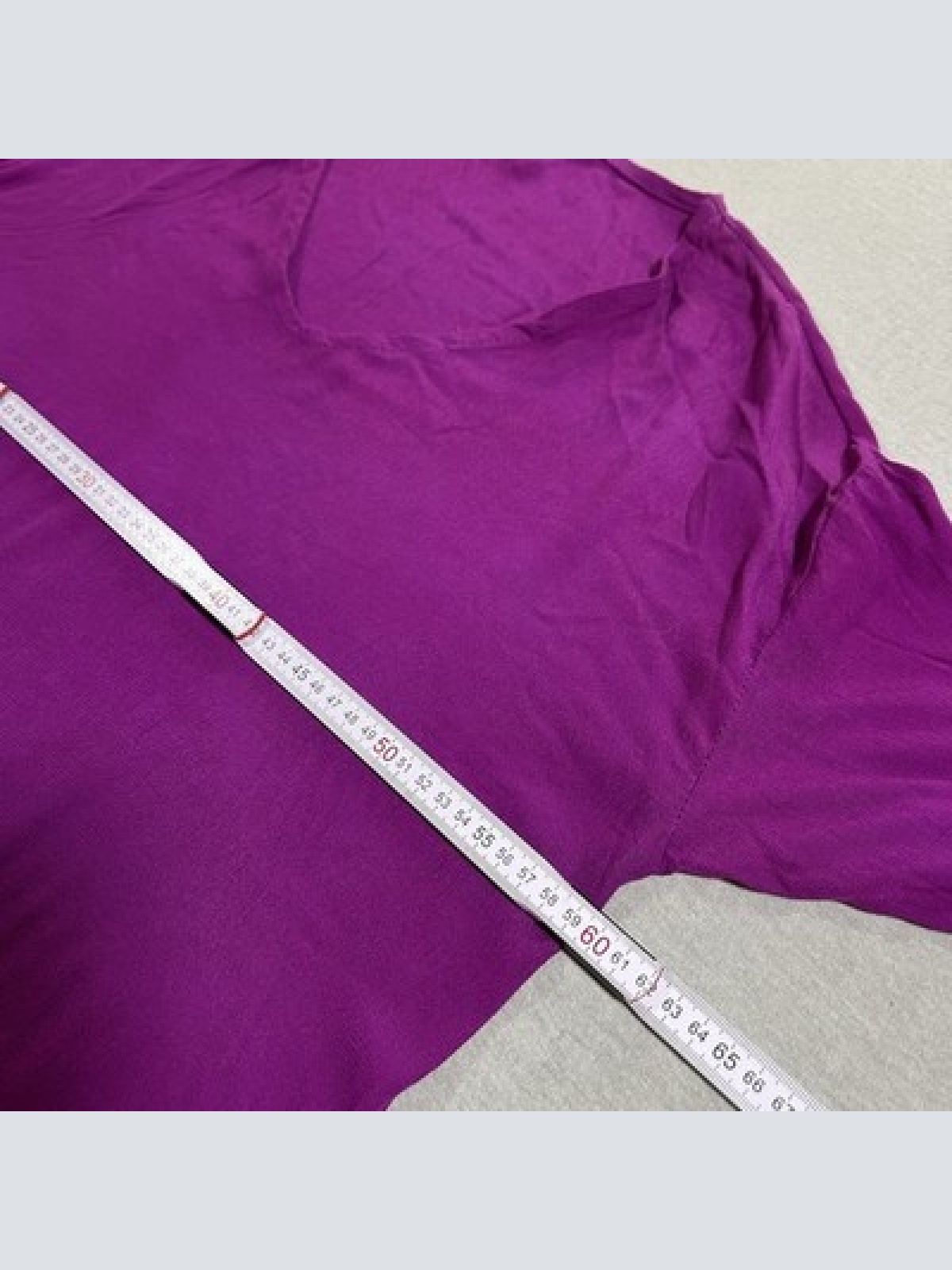 Xuna Made in Italy Langarm Bluse Lila Damen Größe L Oversize Maße auf Fotos