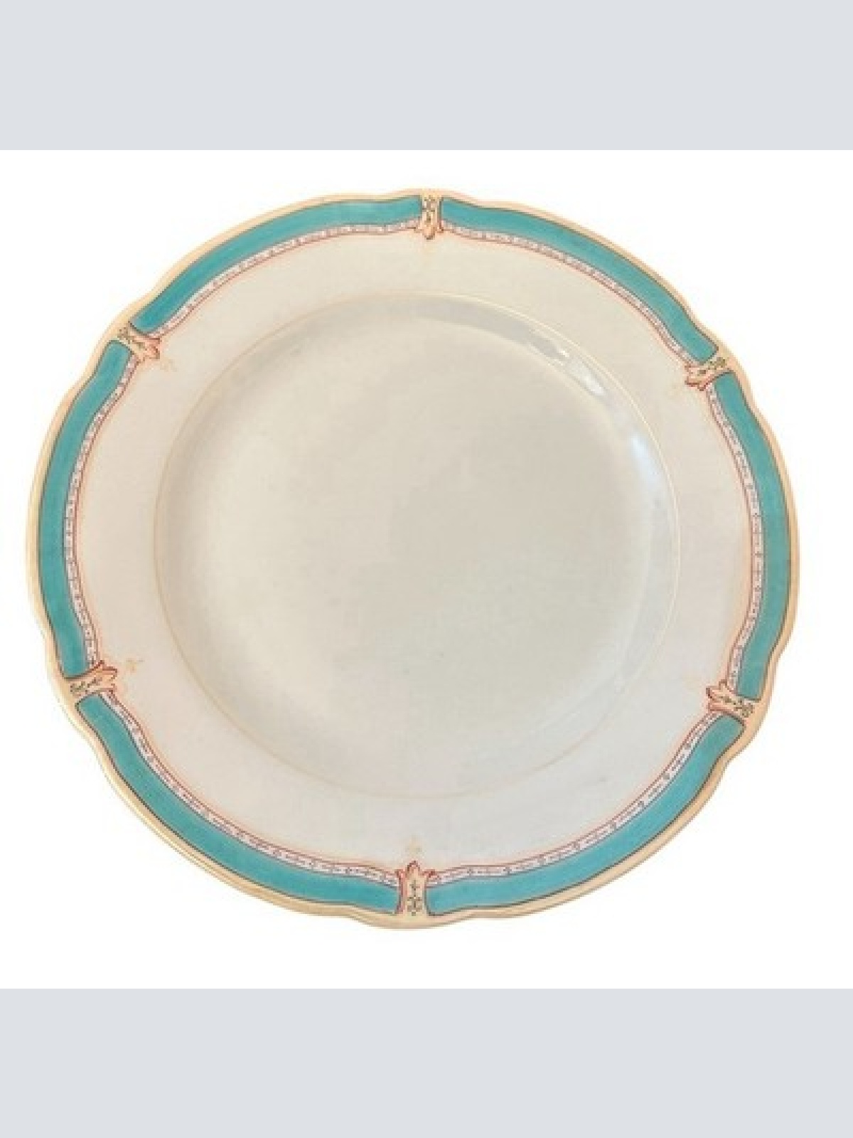 Antiker Speiseteller Teller Carl Tielsch Altwasser Schlesien 24 cm um 1900